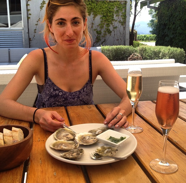 ele happy with oysters